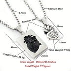 “Heart Shape Couple Necklace, Stylish Valentine's Gift for Couples”。