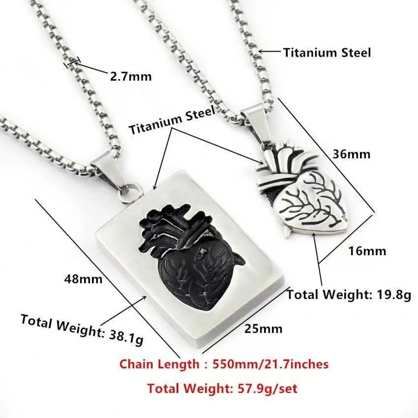 “Heart Shape Couple Necklace, Stylish Valentine's Gift for Couples”。