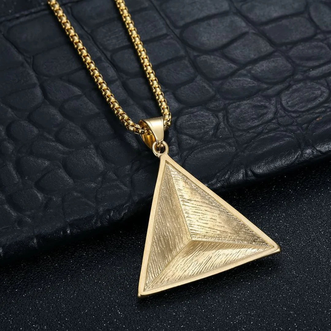 Ancient Egypt Pyramid Pendant Necklace — Stainless Steel