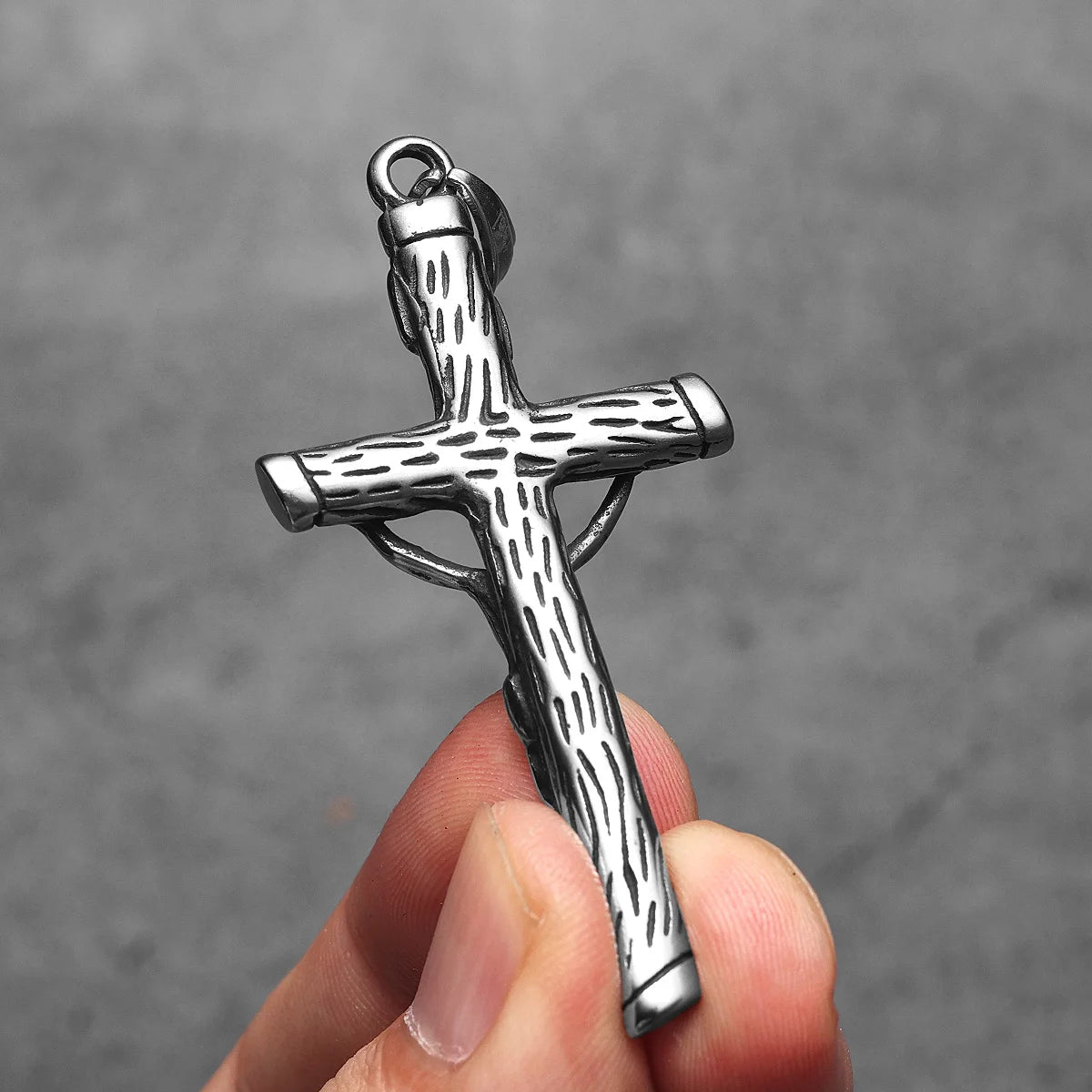 INRI Jesus Cross Pendant — Stainless Steel