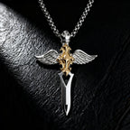 Sword Cross Stainless Steel Pendant Necklace