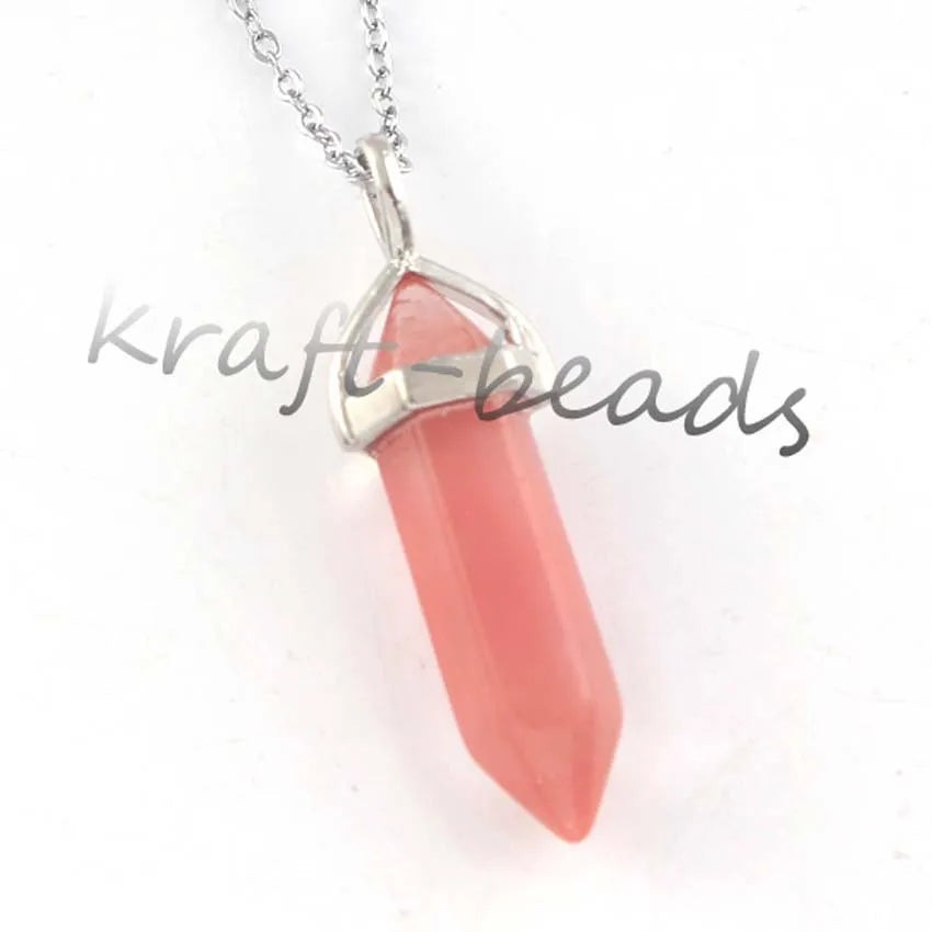 Amethyst Crystal Pendant Necklace