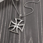 Retro Skull Cross Pendant Necklace — Stainless Steel