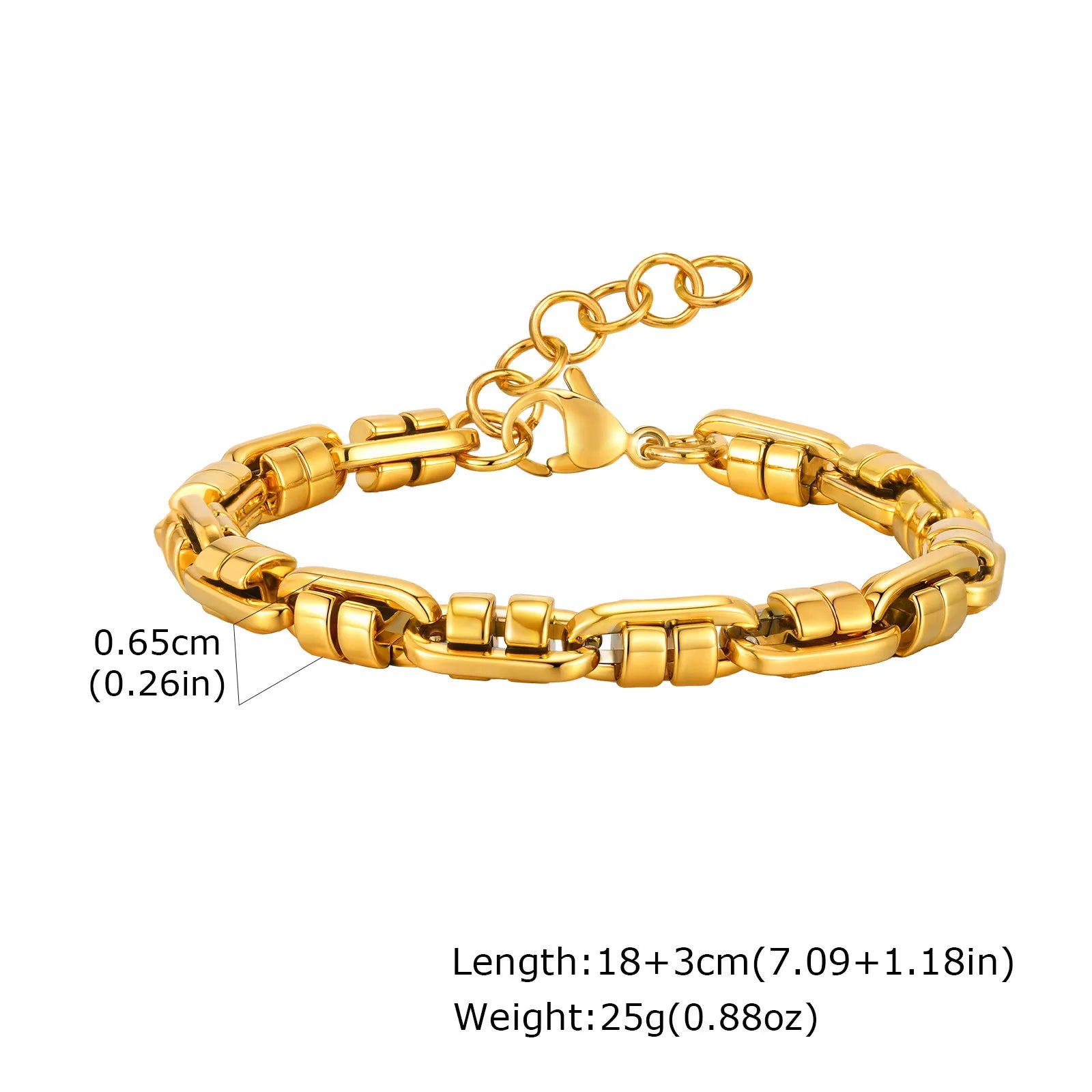 Gold Chunky Chain Bracelet — Stainless Steel