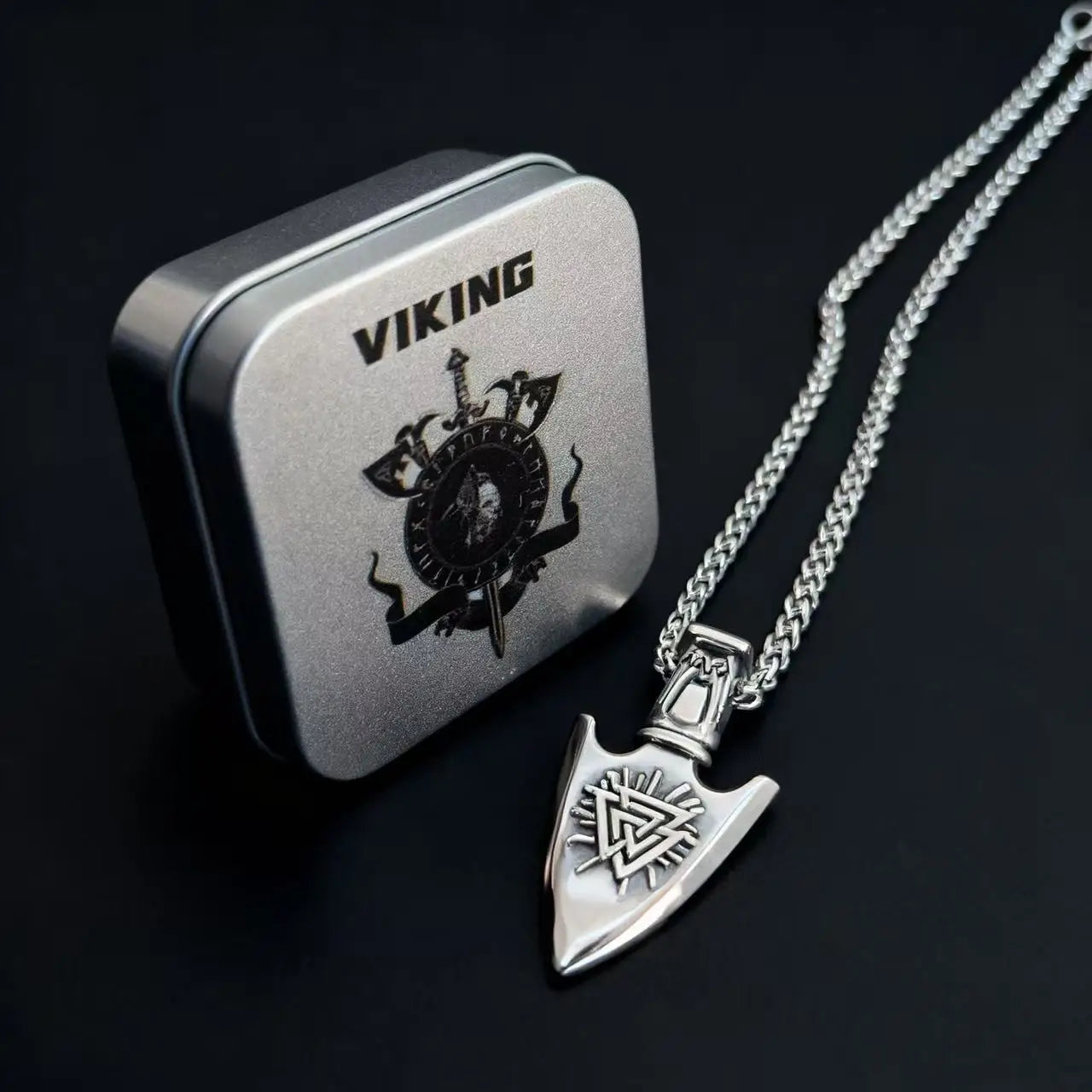 Odin Steel Pendant Viking Style Nordic Odin's