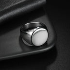 Signet Steel Ring 316L Round Seal Diy Blank