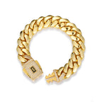 Iced Out Miami Cuban Link Bracelet for Men — Gold-Tone CZ, 20mm