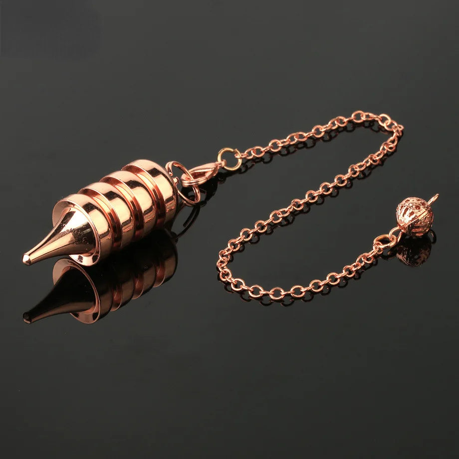 Vintage Healing Metal Pendulum for Dowsing Divination Gold Color Isis Copper Pendant Real Spiritual Reiki Pendulums