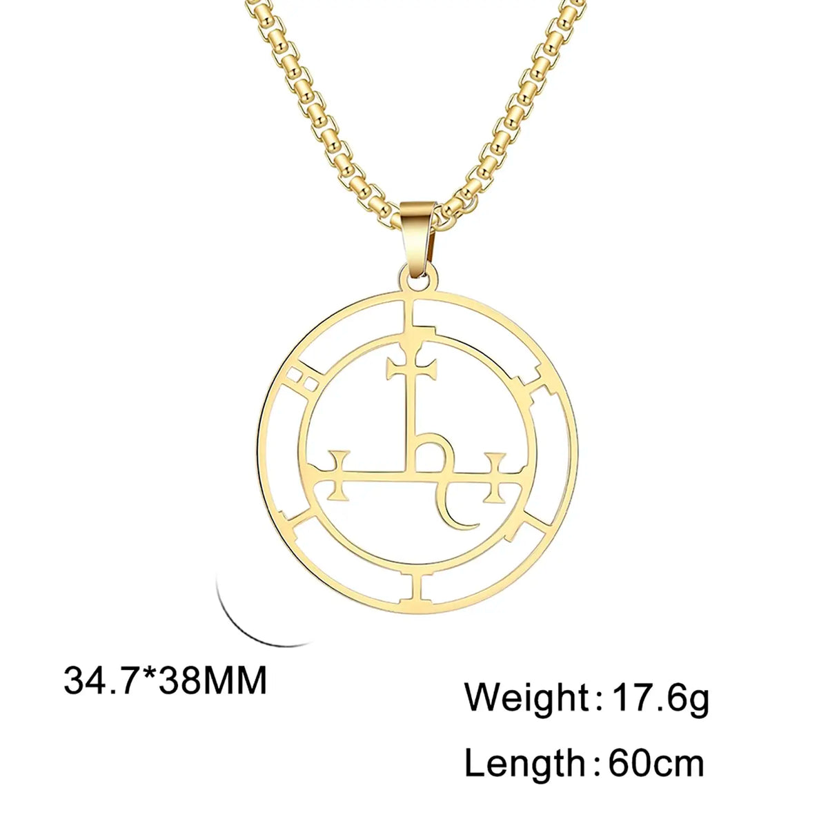 VASSAGO Sigil of Lilith Necklace Lilith Sigil Hecate Goddess Pendant Lucifer Satanic Lilith Symbol Wiccan Jewelry for