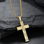 Irish Knot Cross Necklace for Men Boys,Punk Stainless Steel Pendant Necklace,Viking Jewelry Gifts