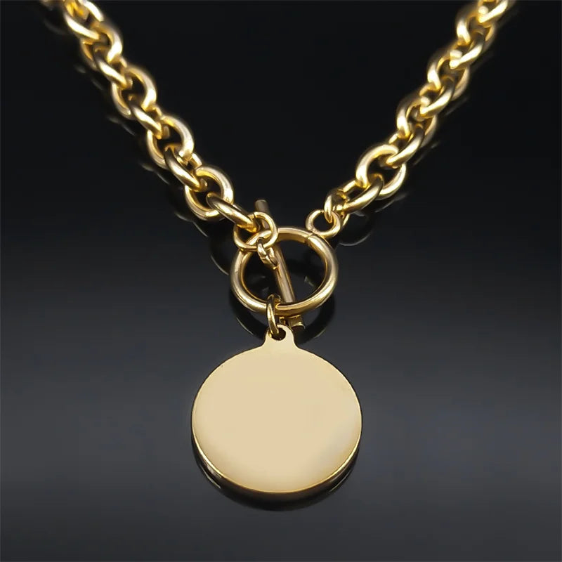 Saint Michael Angel Necklace Bracelet Set — Gold