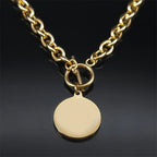 Saint Michael Angel Necklace Bracelet Set — Gold