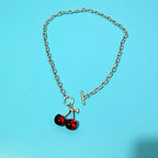 Football Charm Pendant Necklace — Gold