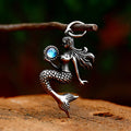 Mermaid Pendant — Stainless Steel