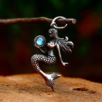 Mermaid Pendant — Stainless Steel