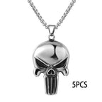 Fashion Retro Punk Skull Men's Pendant Necklace Vintage Hip Hop Titanium Steel Stainless Steel Necklace Gifts Wholesale