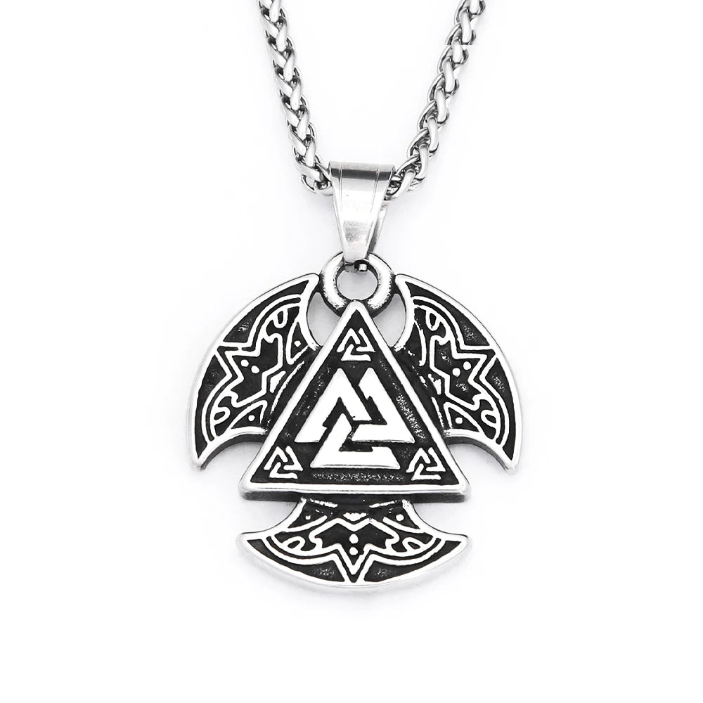 Valknut Steel Pendant Vikings Triangle Celtic