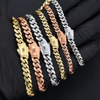 Rose Gold Cuban Chain Necklace Smooth 6/8MM