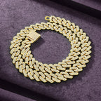 Iced Out Miami Cuban Chain 14mm — Silver