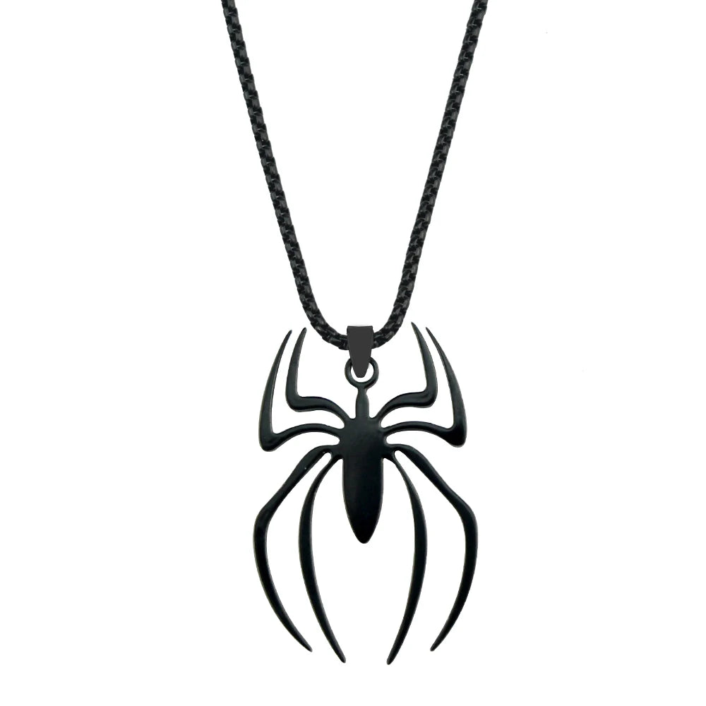  Stainless Steel Simple Personalized Spider Keychain Pendant Men and Women Fashion Party Pendant Necklace Charm Gifts