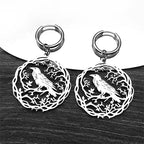 Tree Of Life Steel Pendant Gothic Crow Bird Raven