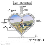Iced Out Heart Photo Pendant Necklace