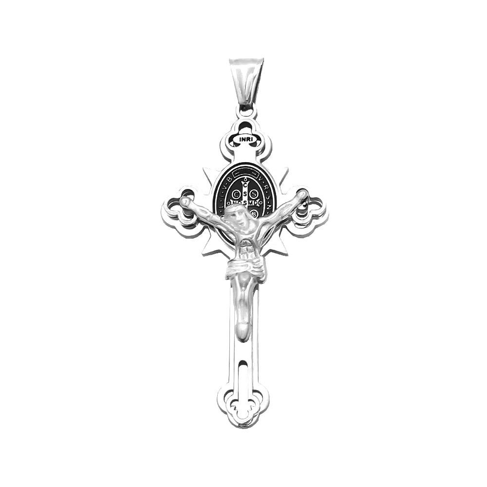 Vintage Jesus Cross Pendant — 316L Stainless Steel