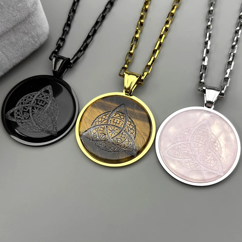 Celtic Gold Pendant Irish Trinity Knot Witchcraft