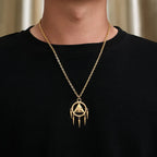 Stainless Steel Anime Millennium Wisdom Wheel Cosplay Pendant Necklace Jewelry Gift