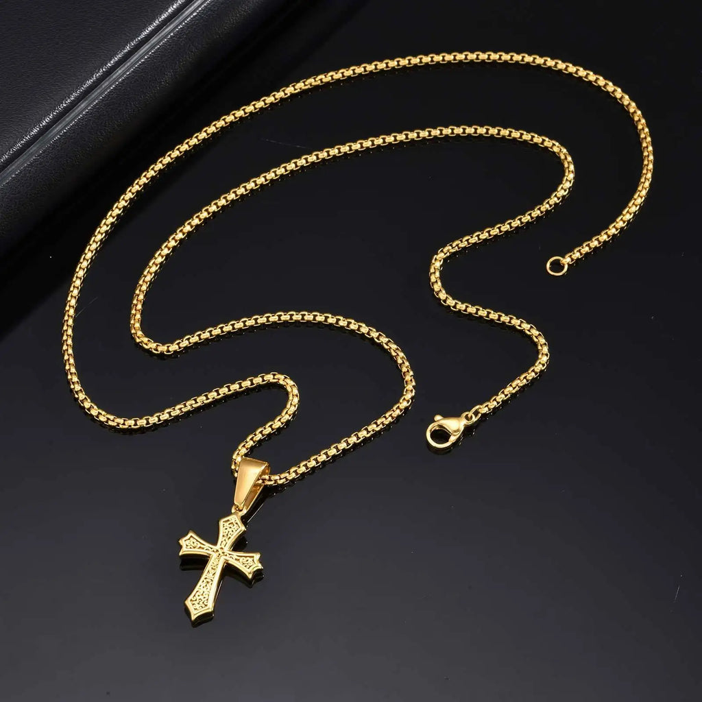 Cross Stainless Steel Pendant Necklace