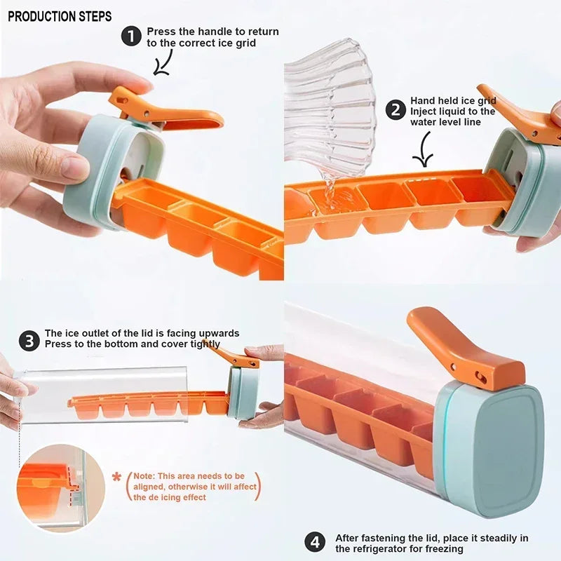 1PC Creative Ice Tray Easy To Disassemble Molded Ice Maker with Handle Reusable Ice Storage Cup