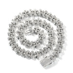 UWIN Reversed Cross Chain Necklace for Women Men 11mm Cubic Zirconia Necklaces with Box Spring Clasp Fashion Jewelry