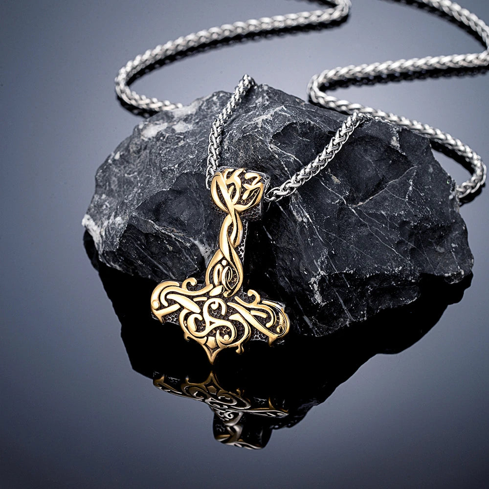 Thor's Hammer Mjolnir Pendant — Stainless Steel
