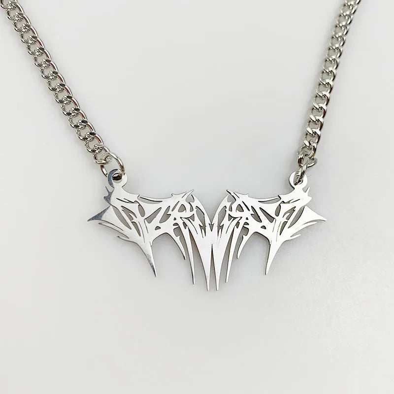 Gothic Crow Skull Necklace For Women man Fashion Vampire Bat Accessory Punk Jewelry Gift Circle Pagan Vintage Moth Charm Choker