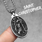 Angel Jesus Virgin Mary Pendant — Stainless Steel