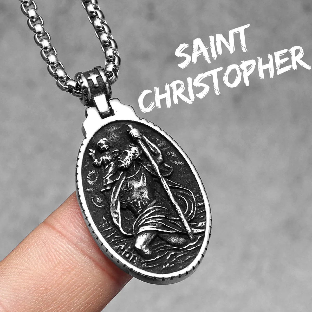 Angel Jesus Virgin Mary Pendant — Stainless Steel