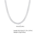 Flat Cuban Chain Choker Necklace — Stainless Steel