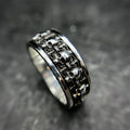 Punk Gothic Retro Engraved Horror Multiple Skulls Open Ring Men's Halloween Trend Cosplay Wearing Prop Motorcycle Ring Wholesale