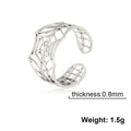 My Shape Punk Spider Ring Stainless Steel Adjustable Open Finger Rings Animal Fashion Jewelry Women Men  Teen Halloween Gift