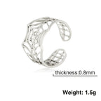 My Shape Punk Spider Ring Stainless Steel Adjustable Open Finger Rings Animal Fashion Jewelry Women Men  Teen Halloween Gift