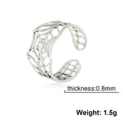 Adjustable Spider Open Ring — 316L Stainless Steel