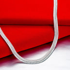 925 Sterling Silver Trendy Chain Necklace for Women Men Lady Jewelry Designer Wedding Engagement Gifts 50-60cm