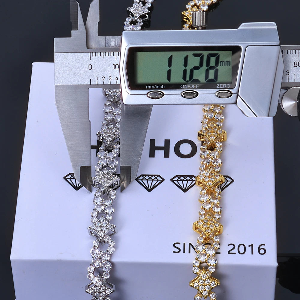 Iced Out Star Chain Necklace Four-Pointed Zircon
