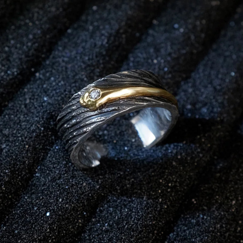 Popular Meteor Star Ring For Men Jewelry Retro Male Finger Accessories Adjustable Ring Retro Starry Sky Gift For