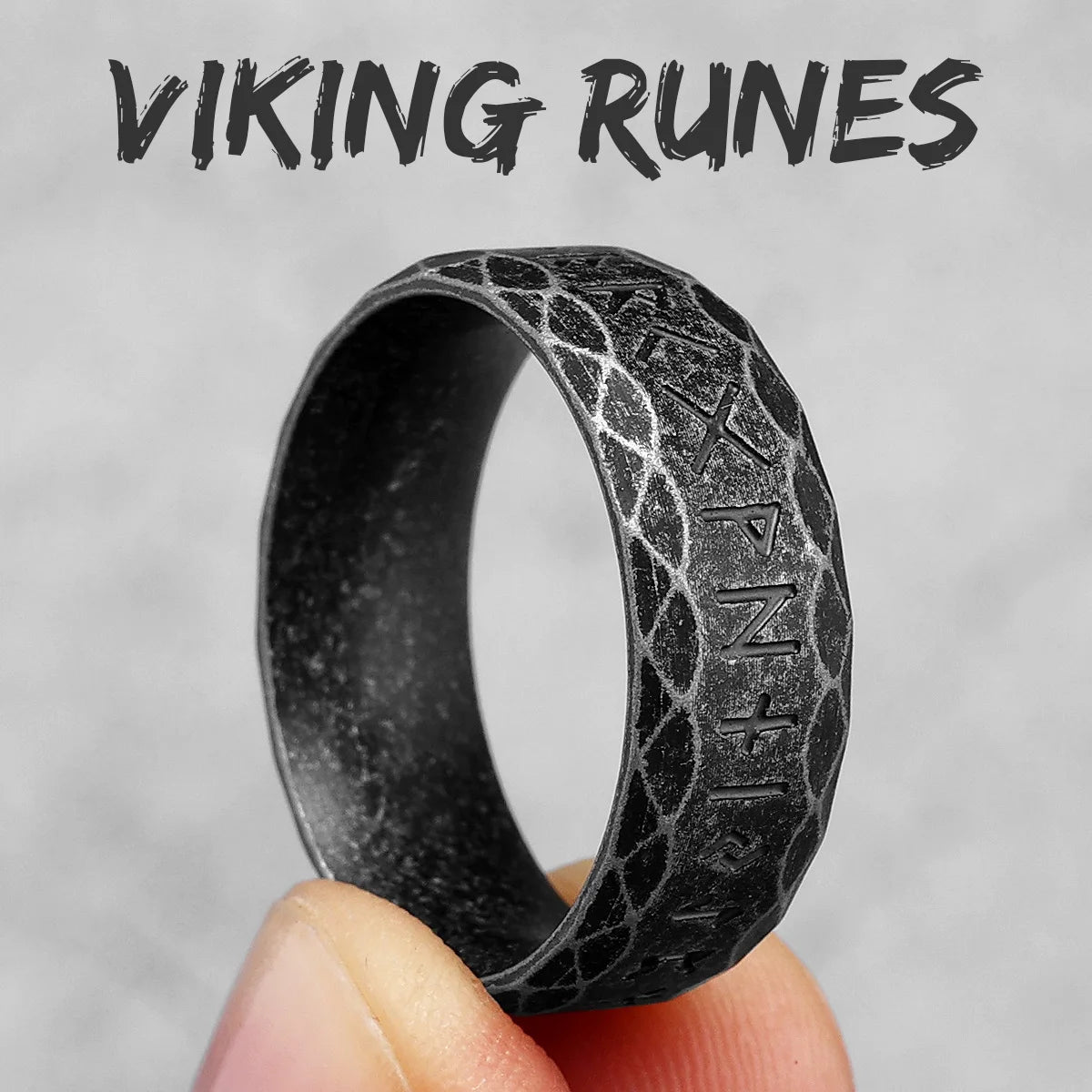 Vintage Nordic Viking Runes Celtic Knot Series Stainless Steel Womens Mens Rings Punk Biker Jewelry Creativity Gift