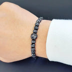 Football Bead Bracelet for Men — Braided, Stainless Steel