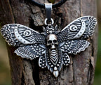 Gothic Death Moth Pendant Necklace