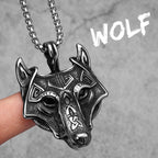 Viking Wolf Pendant Necklace — Stainless Steel