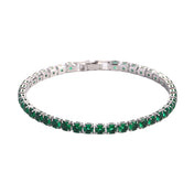 Iced Out Tennis Two-Tone Bracelet 4MM — Gold Silver