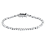 7mm 925 Sterling Silver Moissanite Bracelet 3mm D VVS1 Diamond with GRA for Women Sparkling Wedding Party Fine Jewelry